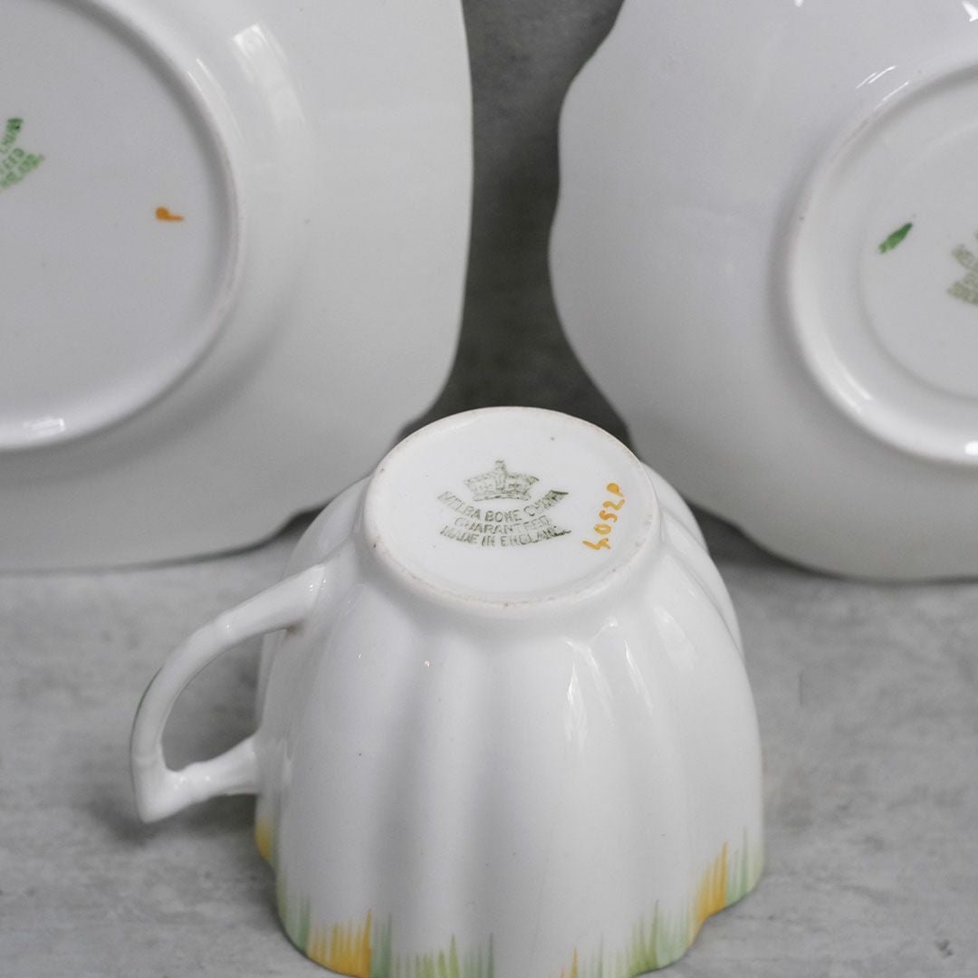 アンティーク ティーカップトリオ アールデコ イギリス MELBA BONE CHINA メルバ8