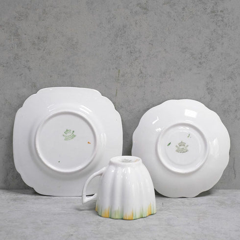 アンティーク ティーカップトリオ アールデコ イギリス MELBA BONE CHINA メルバ9