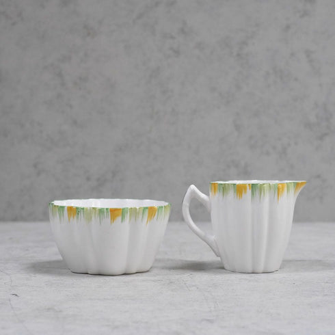 アンティーク ミルクジャグ シュガーボウル アールデコ イギリス MELBA BONE CHINA メルバ2