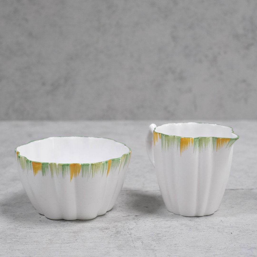 アンティーク ミルクジャグ シュガーボウル アールデコ イギリス MELBA BONE CHINA メルバ3