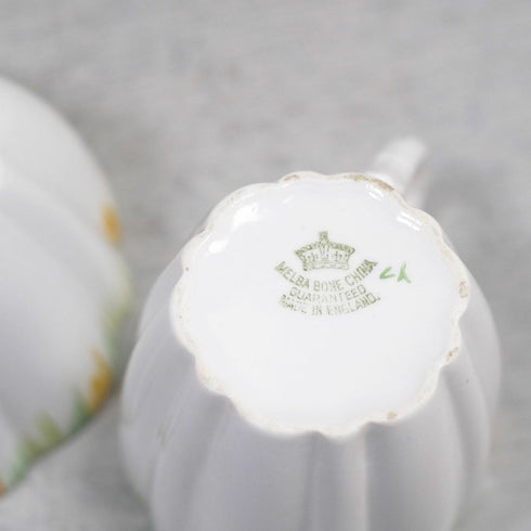 アンティーク ミルクジャグ シュガーボウル アールデコ イギリス MELBA BONE CHINA メルバ7