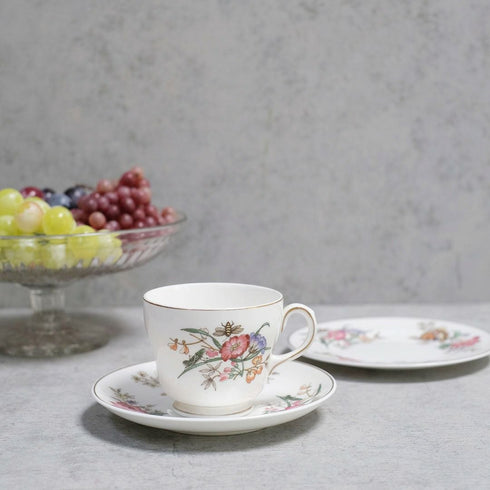ヴィンテージティーカップ&ソーサトリオWEDGWOOD ウェッジウッド花柄10