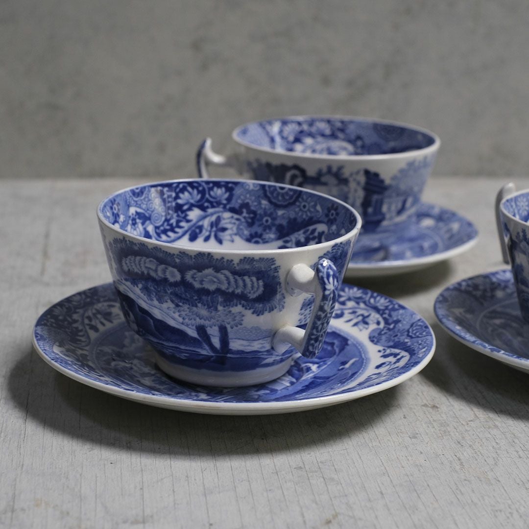 アンティークティーカップ&ソーサー SPODE ITALIAN スポード イギリス1