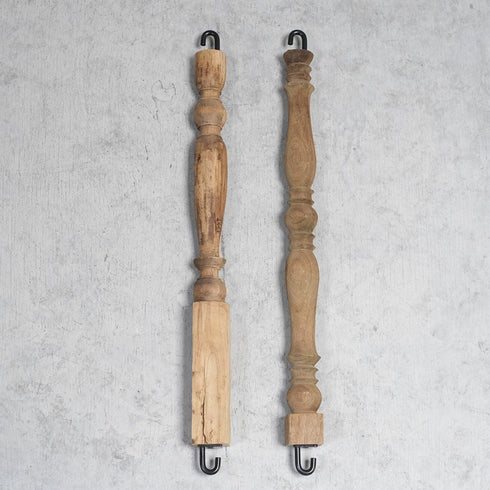 古材のウッドスピンドルフック L2