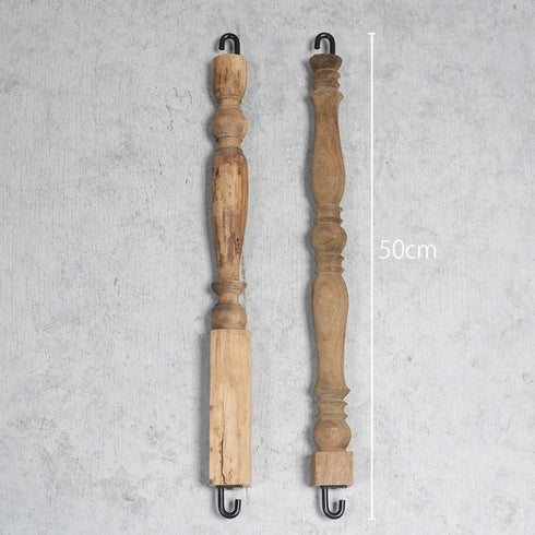 古材のウッドスピンドルフック L5