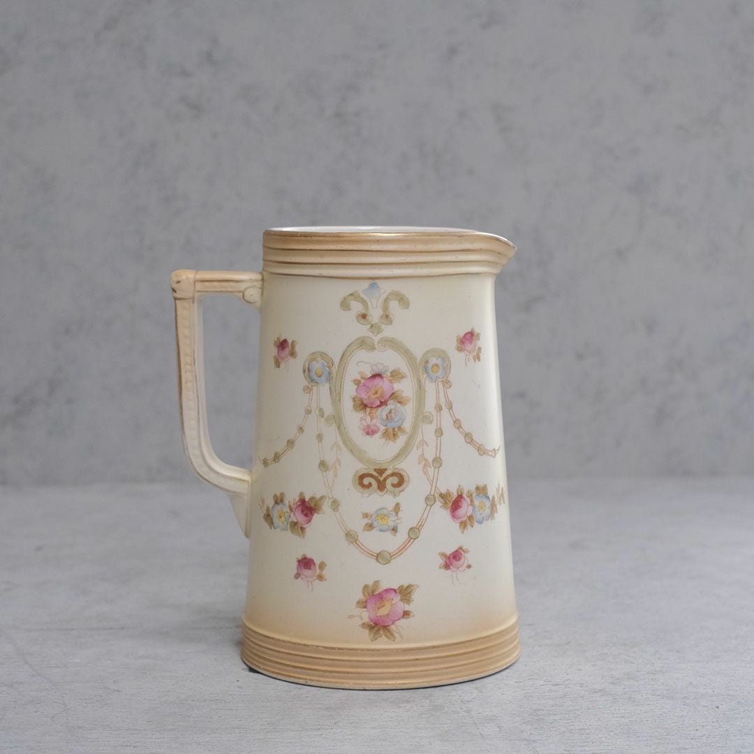 アンティークジャグ イギリス CROWN DEVON(クラウンデボン) 陶器の花瓶 h17.5cm22