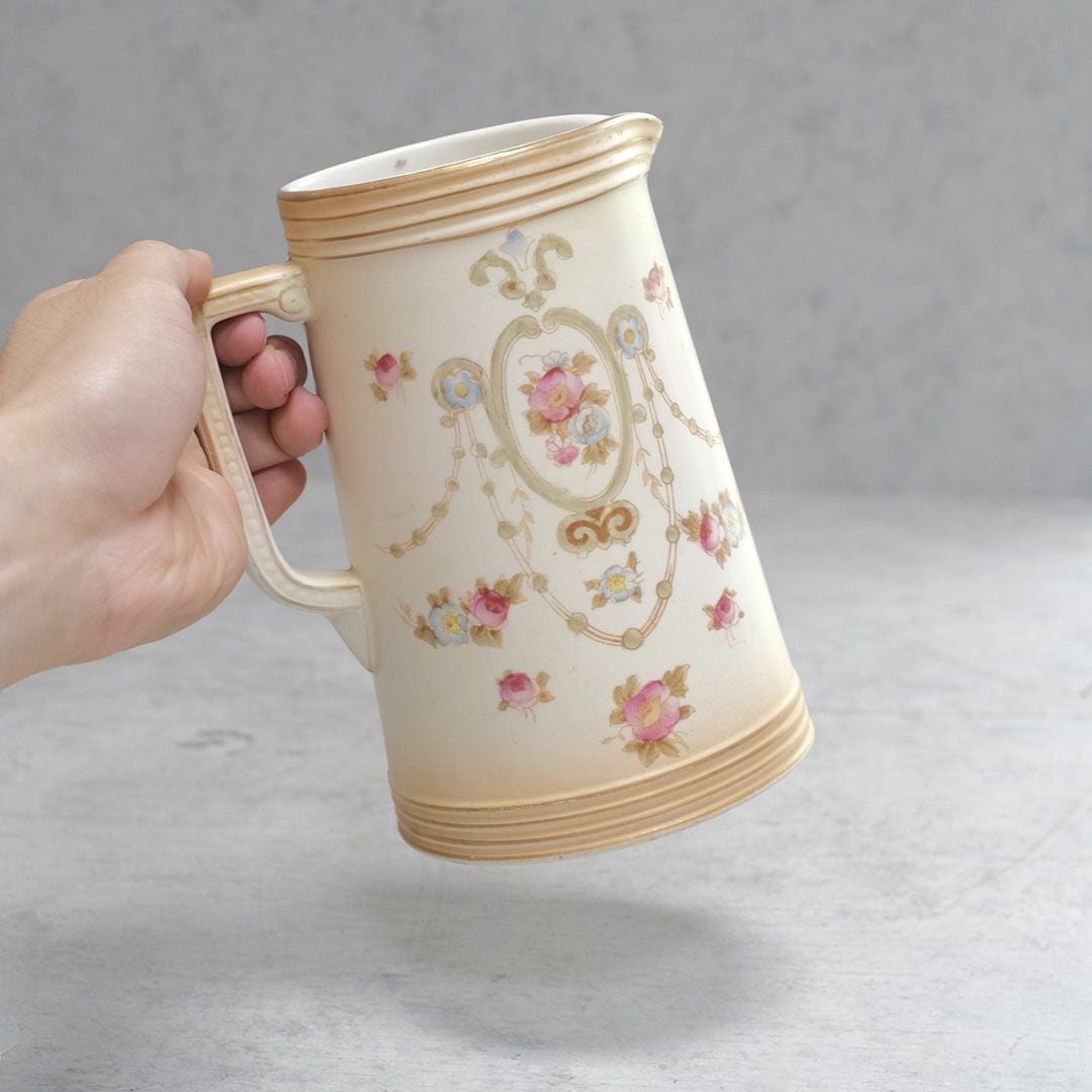 アンティークジャグ イギリス CROWN DEVON(クラウンデボン) 陶器の花瓶 h17.5cm66