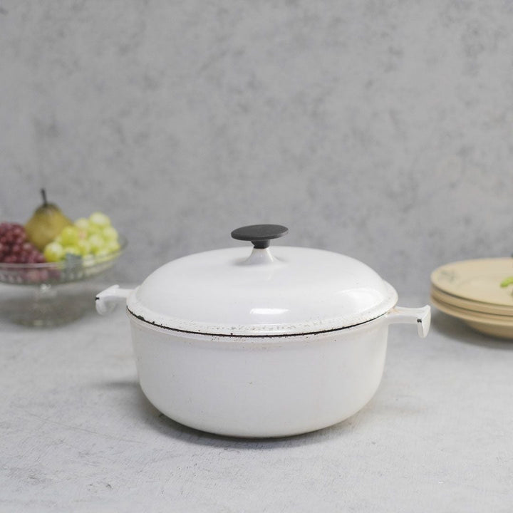 ヴィンテージ LE CREUSET(ル・クルーゼ)鍋 鉄鍋 白