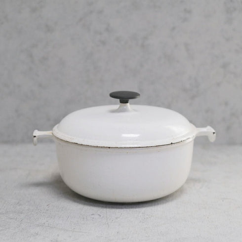 ヴィンテージ LE CREUSET(ル・クルーゼ)鍋 鉄鍋 白ホワイト9