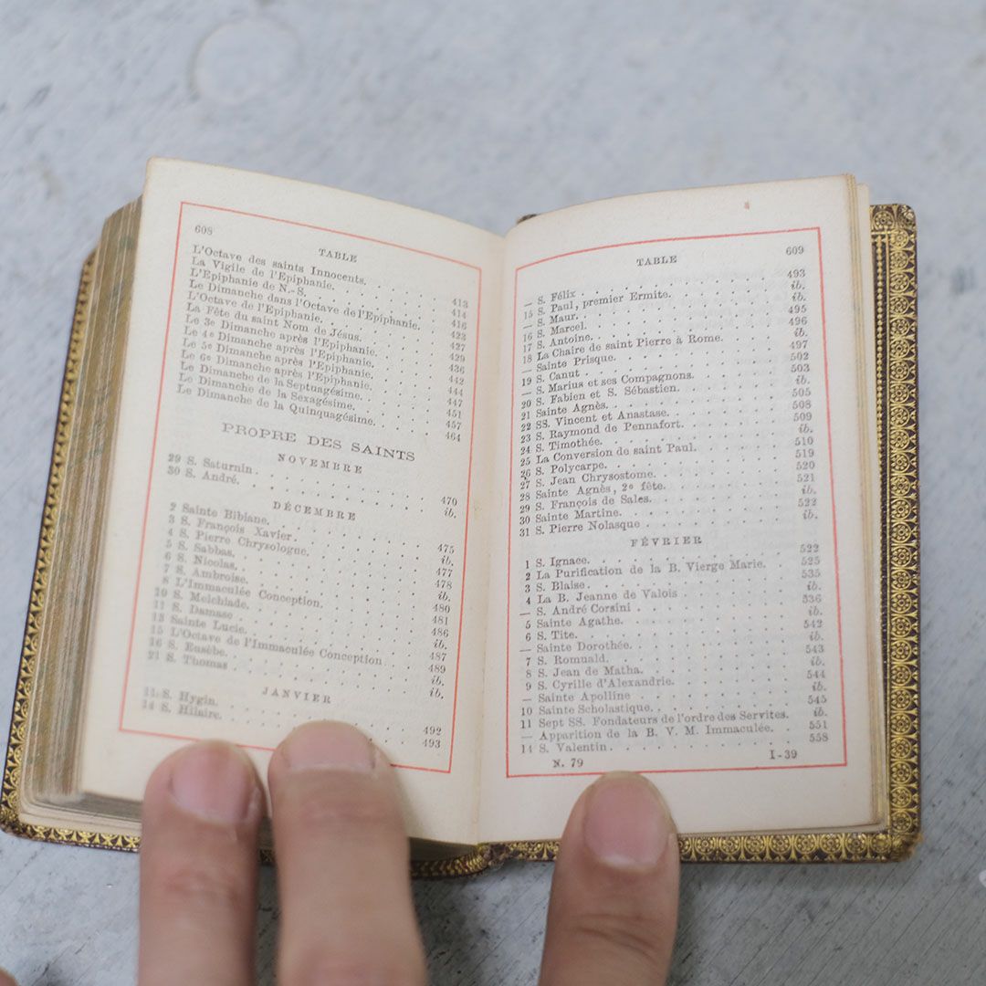 アンティーク祈祷書 フランス パロワシアン(Paroissien)1800年代 ミゼル8