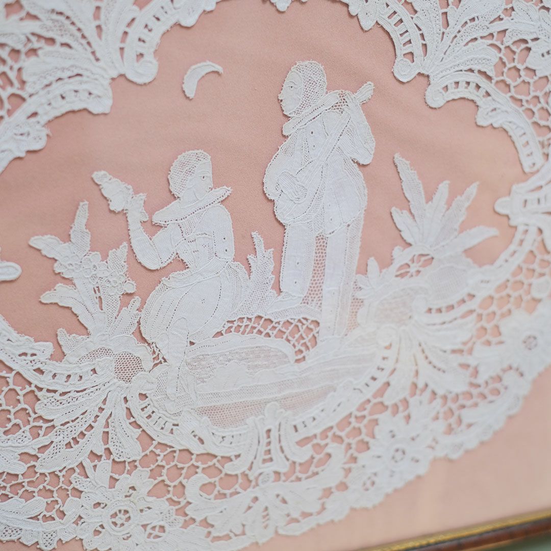 ヴィンテージ エンブロイダリーレースピクチャー イギリス 刺繍絵2