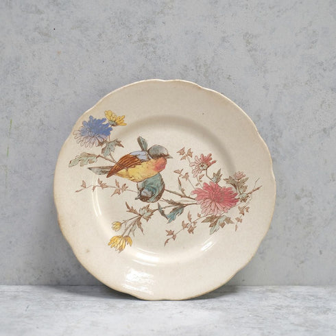 アンティーク皿 ショワジールロワ フランス 鳥 19世紀/アンティーク食器1