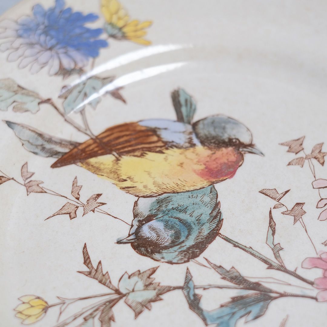 アンティーク皿 ショワジールロワ フランス 鳥 19世紀/アンティーク食器4