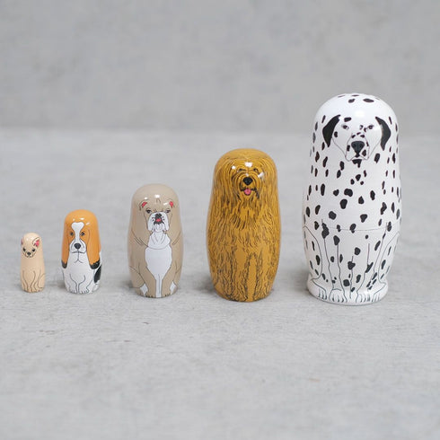 犬のマトリョーシカ MIDORI KOMATSU 置物1