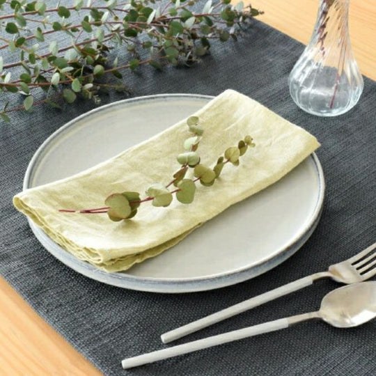 黒土モダンフラットディナー皿 切立皿 日本製 美濃焼き 黒陶粉引 w24cm 食器