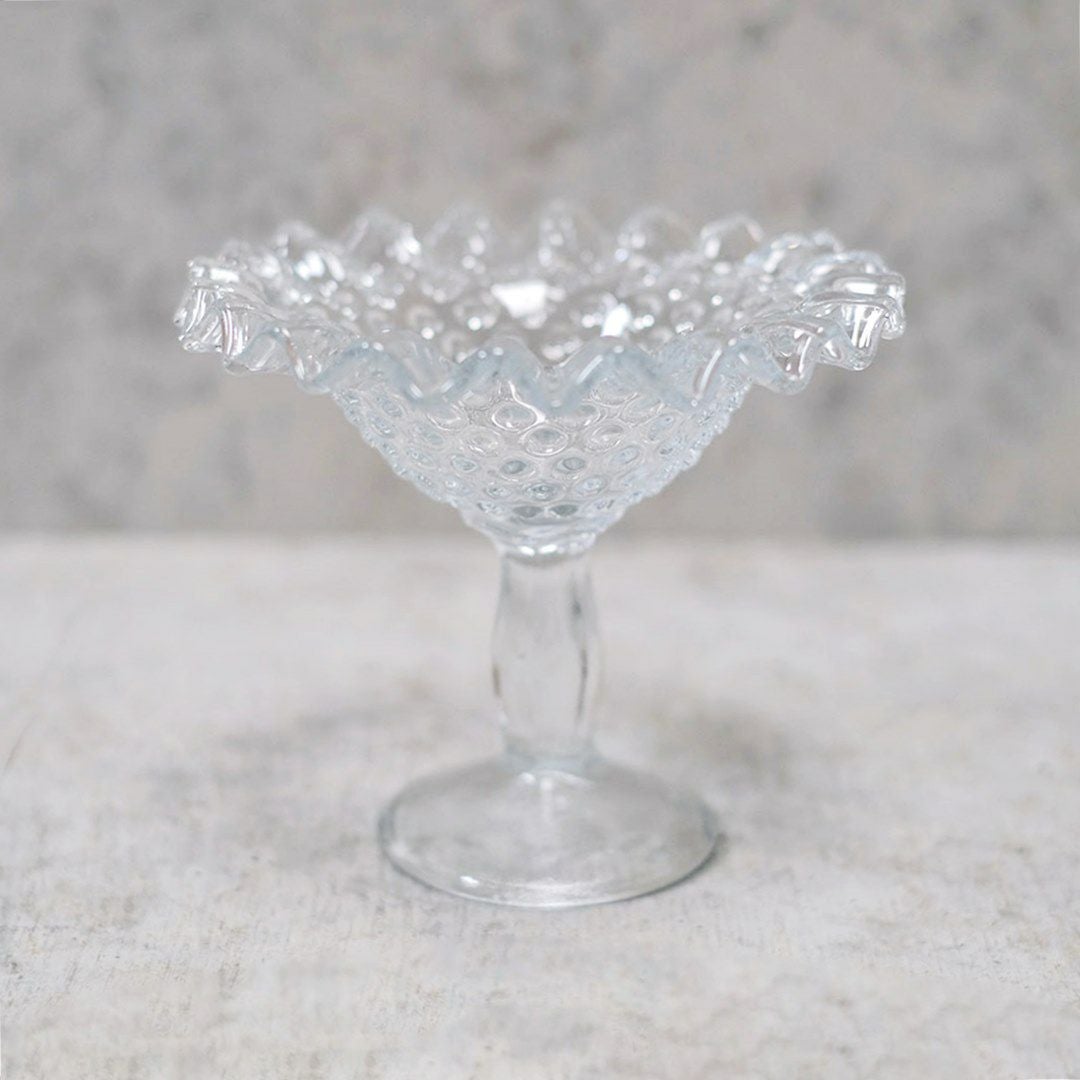 ヴィンテージ ホブネイルコンポート FENTON アメリカ デザートカップ アンティーク食器1
