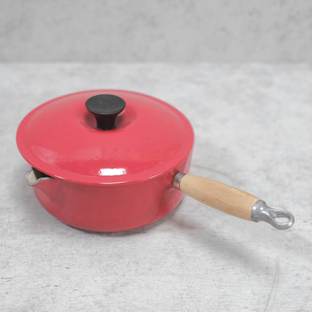 ヴィンテージ Le Creuset(ルクルーゼ)鍋 赤 片手鍋 フランス L11