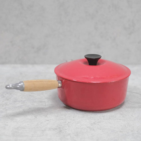 ヴィンテージ Le Creuset(ルクルーゼ)鍋 赤 片手鍋 フランス L22