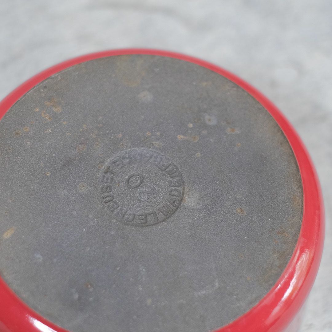 ヴィンテージ Le Creuset(ルクルーゼ)鍋 赤 片手鍋 フランス L88