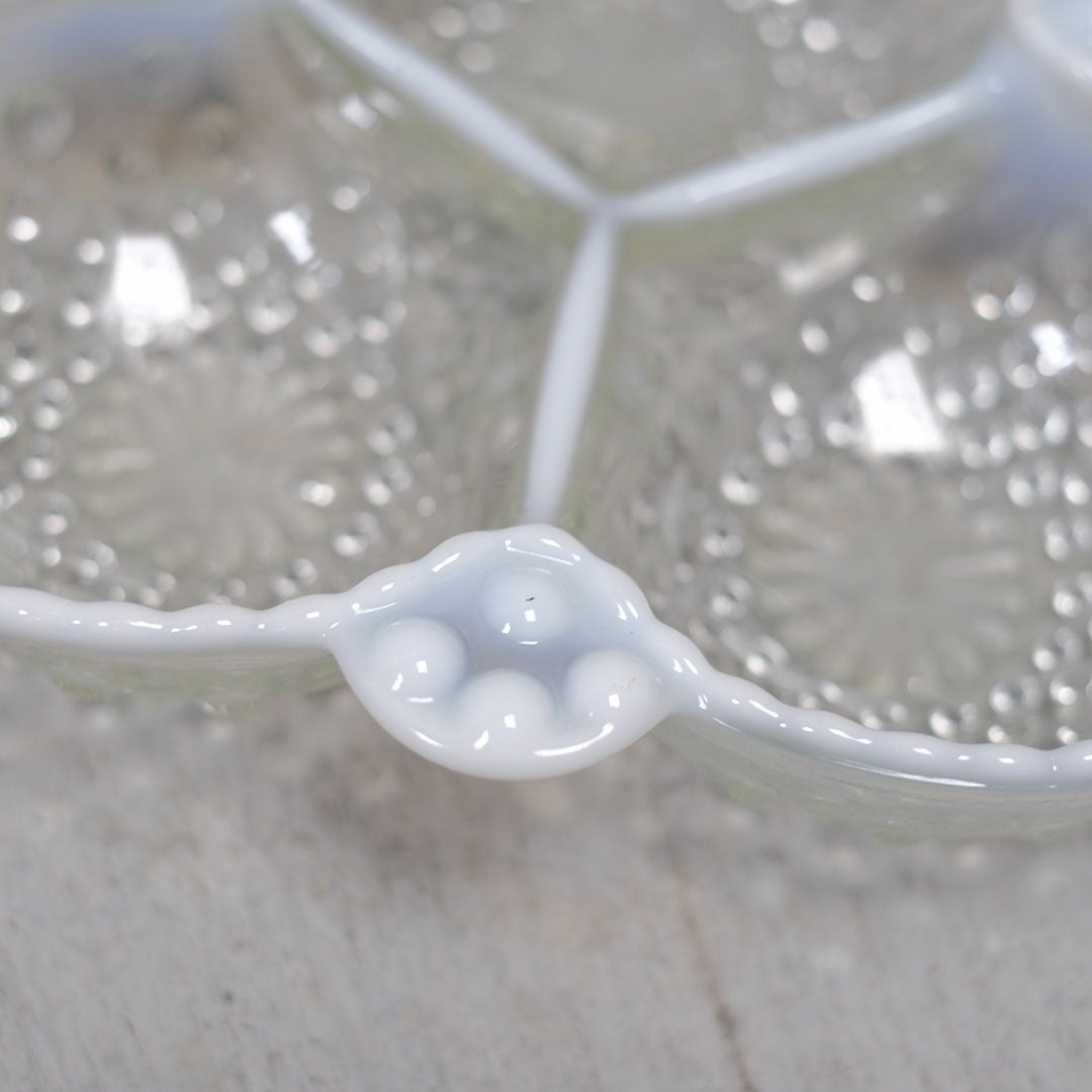 アンティークオパールセントグラスチョコレート皿 イギリス44
