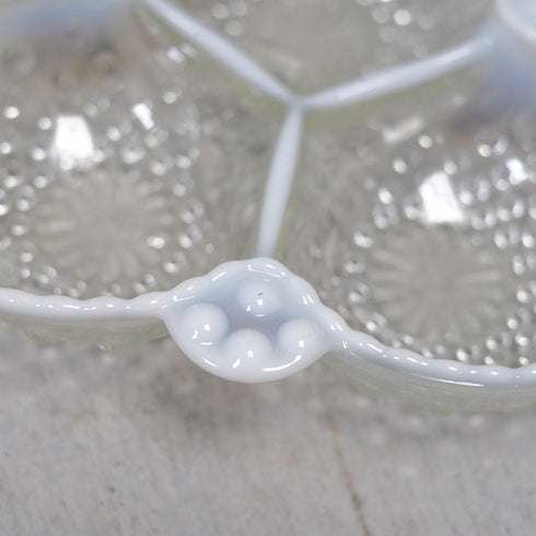 アンティークオパールセントグラスチョコレート皿 イギリス44