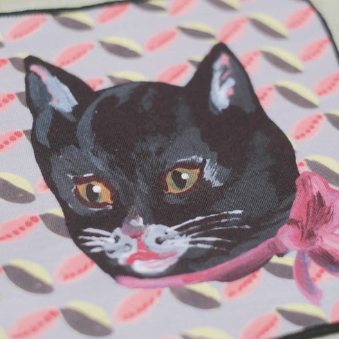 Nathalie Lete(ナタリーレテ)/ガーゼタオルハンカチ 黒猫 メガネ拭き スマホ拭き3