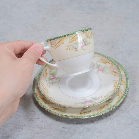 ヴィンテージティーカップトリオ Noritake ノリタケ FOREIGN22