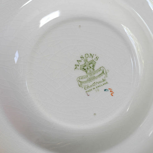 アンティーク MASON'S スープ皿 イギリス メイソン社 Mandalay Chartreuse(マンダレイ シャルトリューズグリーン)アンティーク食器10