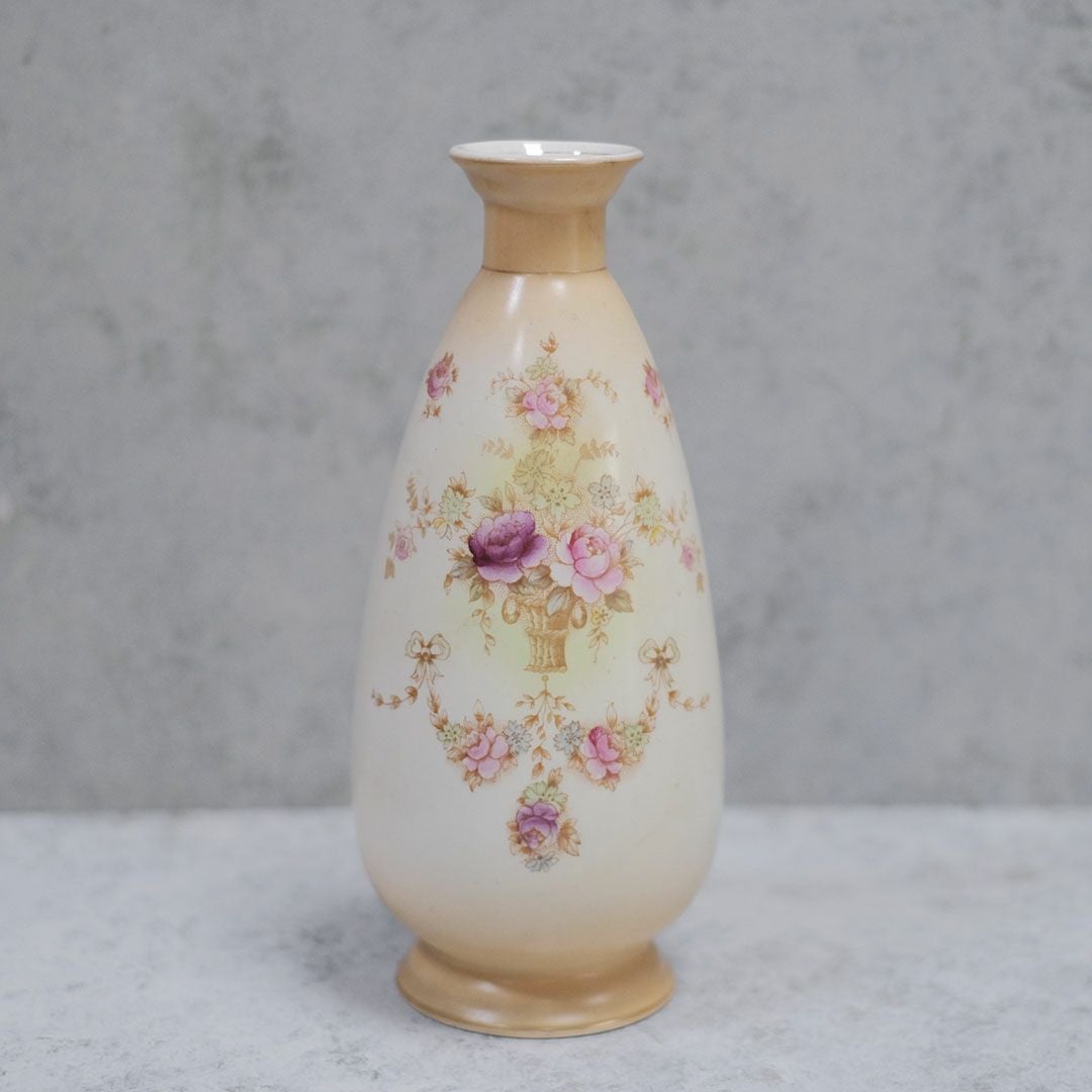 アンティークフラワーベース 花瓶 イギリス CROWN DEVON 陶器の花瓶11