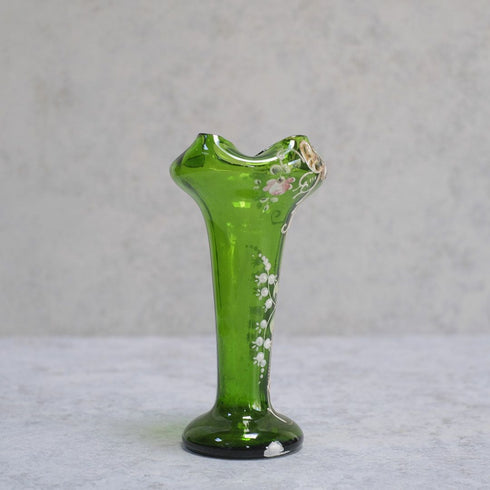 ヴィンテージフラワーベースベネチアンガラスエナメル彩色 MURANO 花瓶22