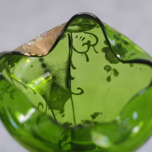 ヴィンテージフラワーベースベネチアンガラスエナメル彩色 MURANO 花瓶77