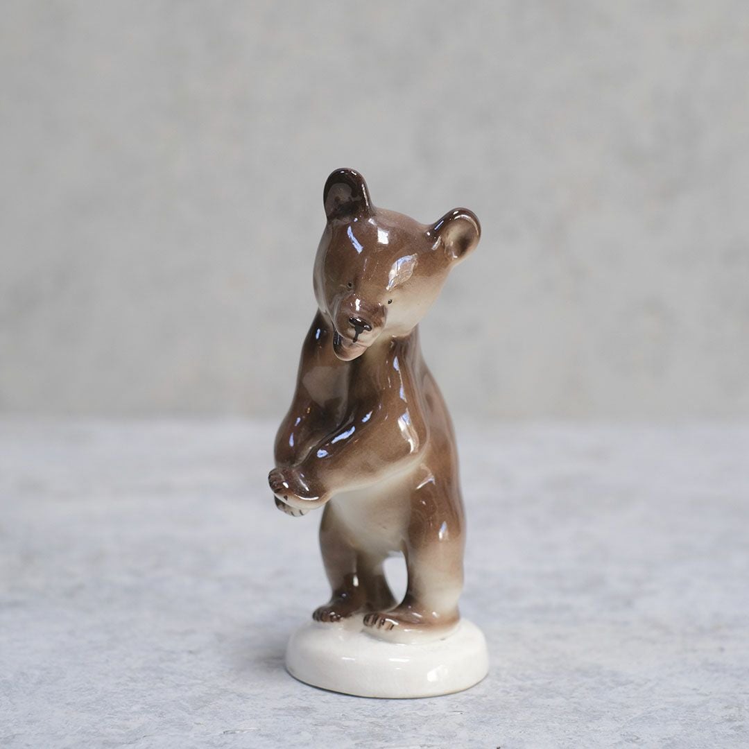 ヴィンテージフィギュリン LOMONOSOV(ロモノーソフ)B クマの陶磁器製オブジェ11