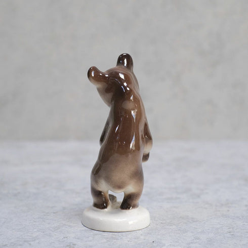 ヴィンテージフィギュリン LOMONOSOV(ロモノーソフ)B クマの陶磁器製オブジェ3ヴィンテージフィギュリン LOMONOSOV(ロモノーソフ)B クマの陶磁器製オブジェ3