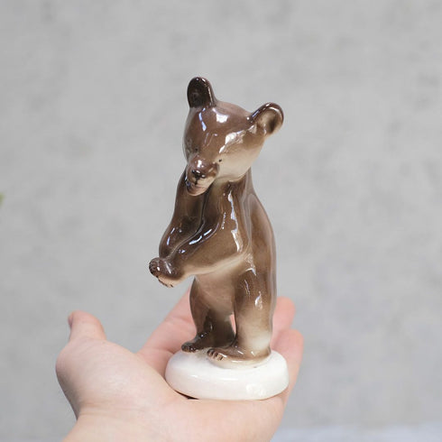 ヴィンテージフィギュリン LOMONOSOV(ロモノーソフ)B クマの陶磁器製オブジェ55
