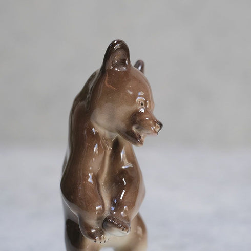 ヴィンテージフィギュリン LOMONOSOV(ロモノーソフ)B クマの陶磁器製オブジェ77