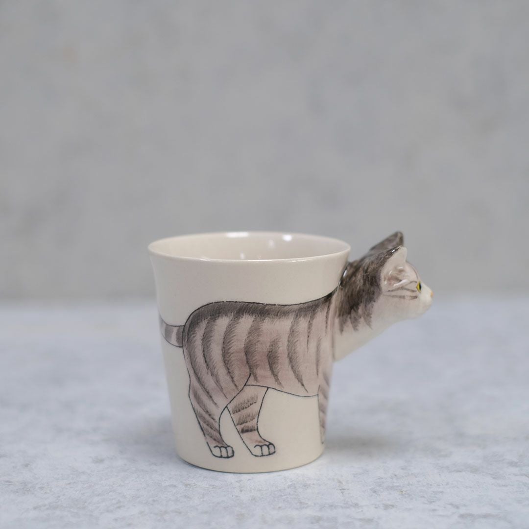 動物マグカップ ねこ(キジトラ)2