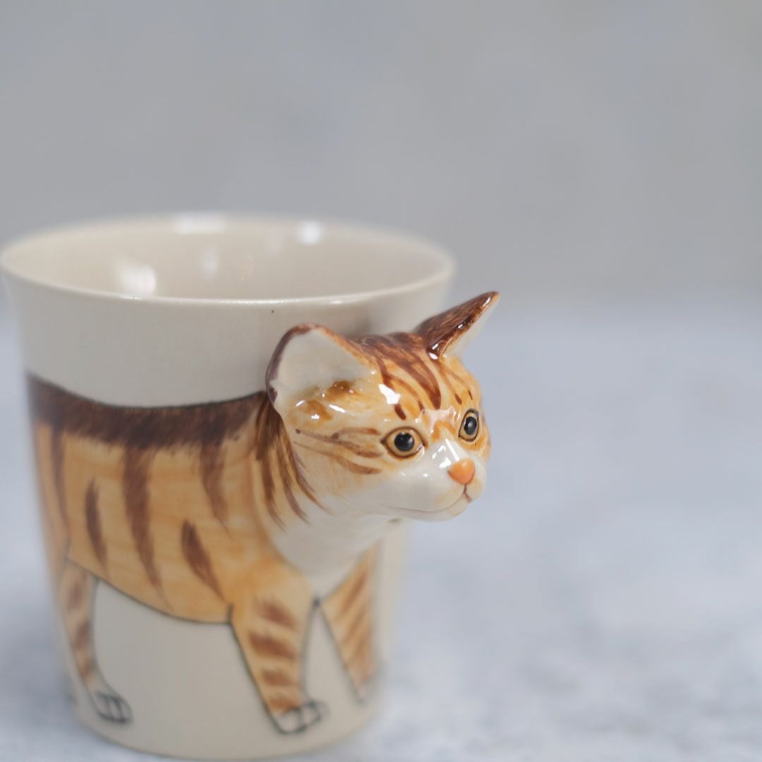 動物マグカップ ねこ(茶トラ)1