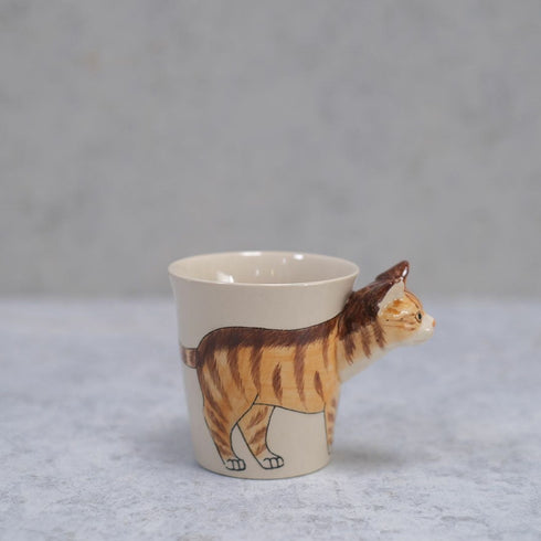 動物マグカップ ねこ(茶トラ)2