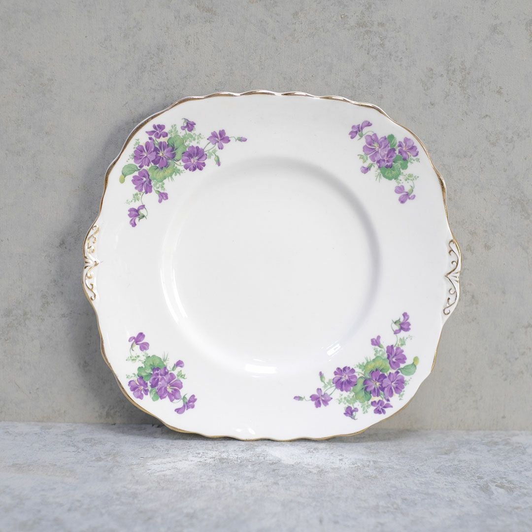 アンティーク B&Bプレート colclough(コルクラフ) バイオレット 菫 イギリス アンティーク食器1
