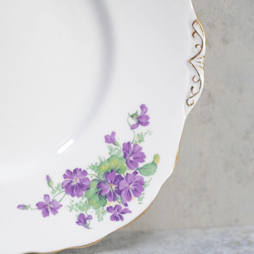 アンティーク B&Bプレート colclough(コルクラフ) バイオレット 菫 イギリス アンティーク食器5