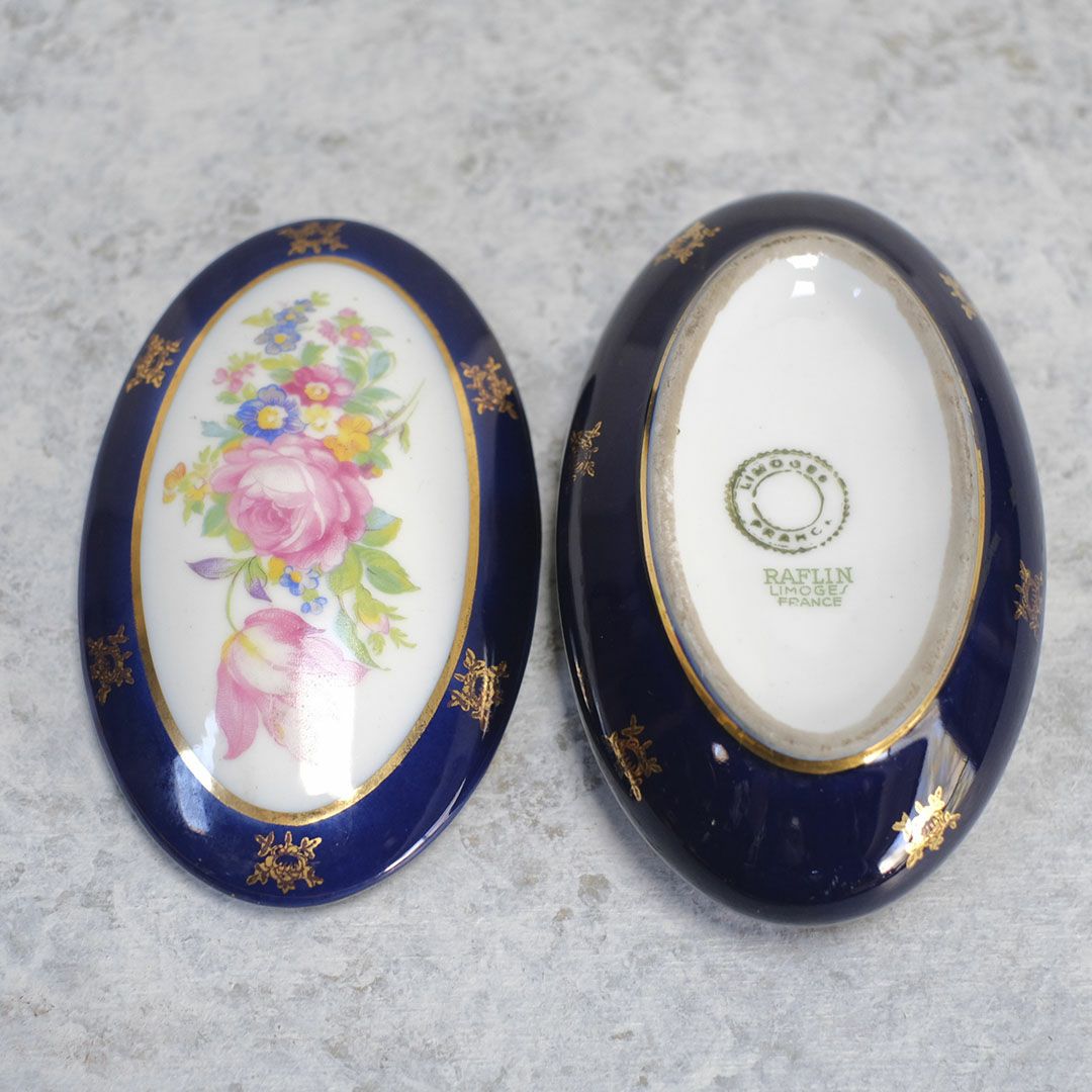 アンティーク小物入れ LIMOGES(リモージュ) フランス 陶器のケース7