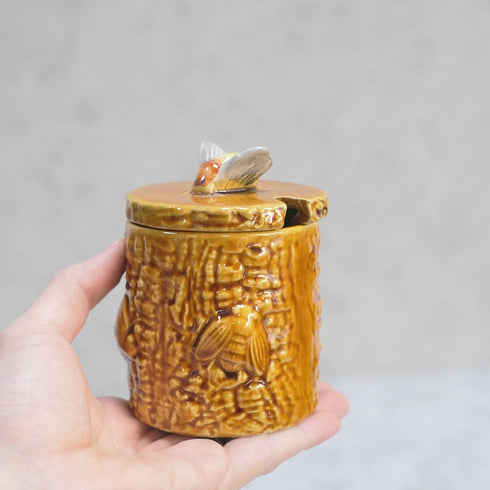 ヴィンテージ ハニーポット陶器の蜂蜜入れ キャニスター44