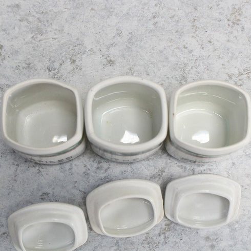 アンティーク キャニスターセット 鳥 チェコスロバキア 陶器8