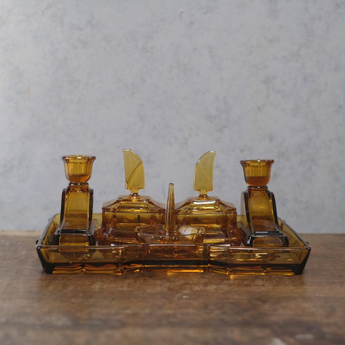 アンティーク トリンケットセット アールデコ ドレッシングテーブルセット チェコスロバキア1