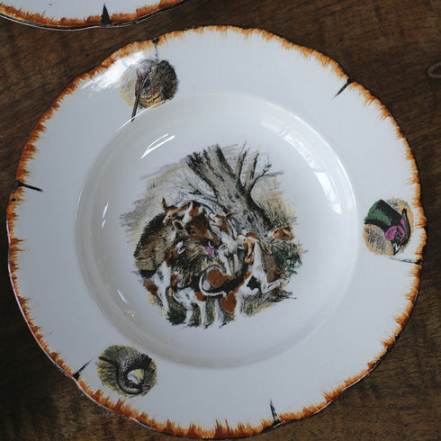 アンティーク スープ皿 フランス LINCOLOR G.BRACHET アンティーク食器 絵皿55