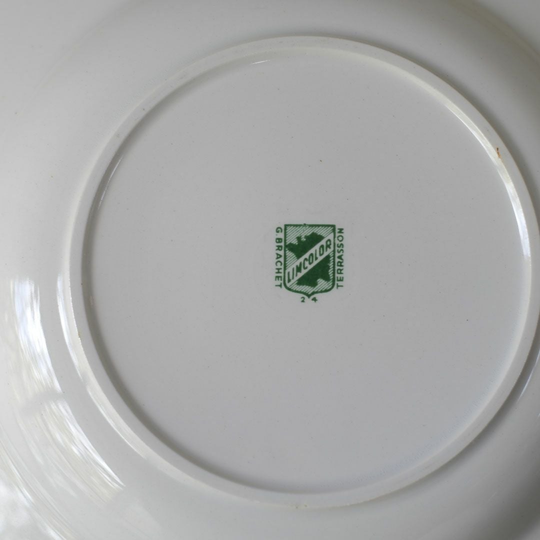 アンティーク スープ皿 フランス LINCOLOR G.BRACHET アンティーク食器 絵皿1010