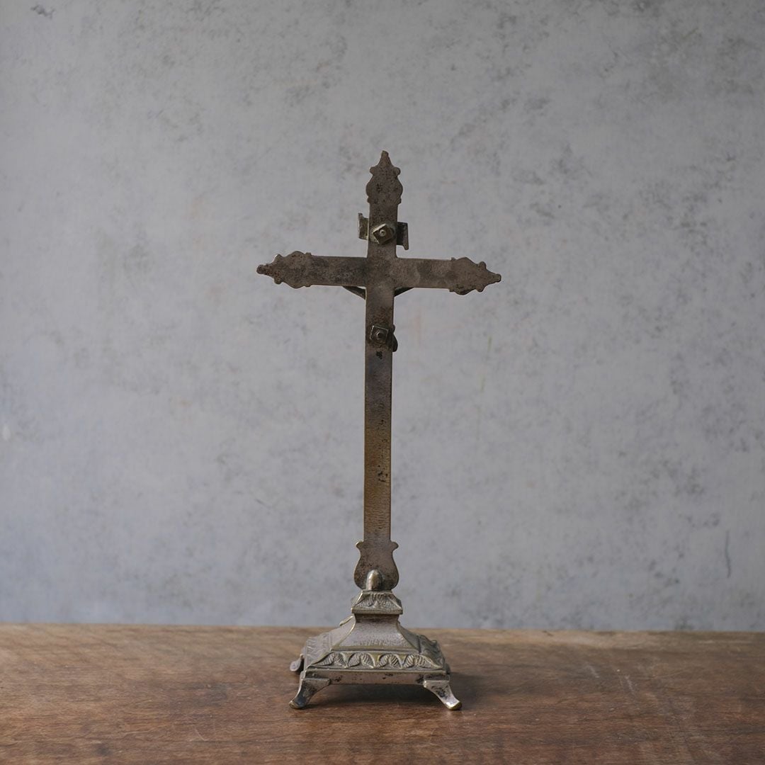 アンティーククロス 真鍮の十字架フランス crucifix(クルーシフィクス) 宗教小物55