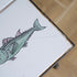 ヴィンテージテーブル 魚のタイル ローテーブル 鉄レッグ フランス