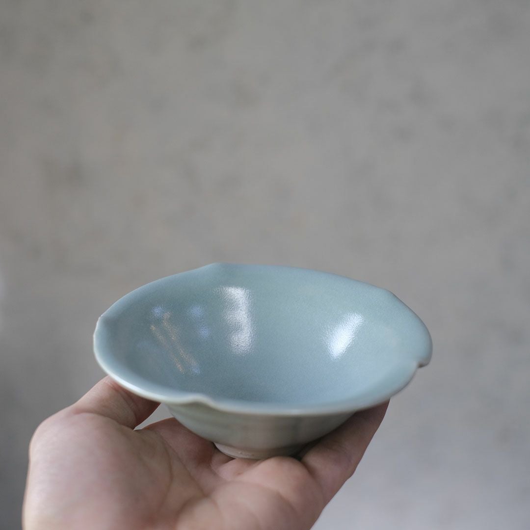 岡泰造 トルコ青釉 小皿 瀬戸焼 和食器55