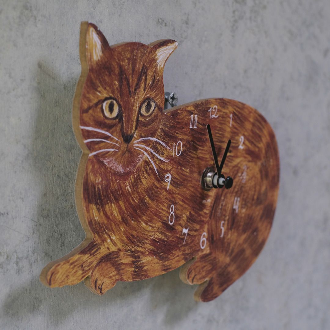 松尾ミユキ キャットクロック トラ猫 壁掛け時計22